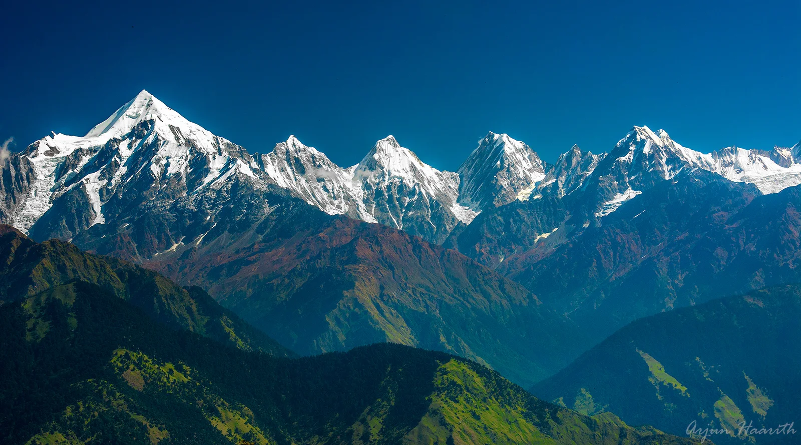 Panchachuli peaks viewed from Munsiyari
