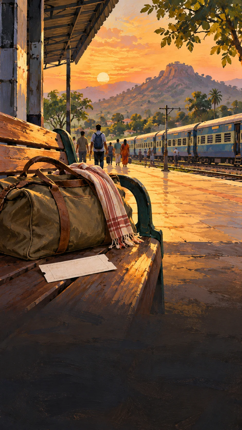 AI conceptual travel illustration: deoghar; not a photograph of the actual site