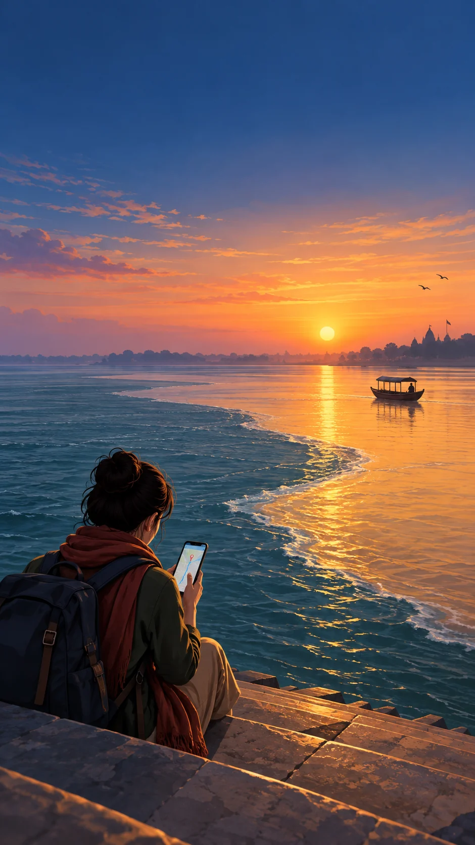 Sangam boat: settle the return before boarding